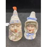 Candle Extinguisher: Worcester Mr and Mrs Caundle late 19th cent. Mr striped lilac coat, domino