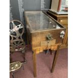 20th cent. Arcade game, 1930s/40s Bagatelle or pinball machine on square stepped legs. Height at