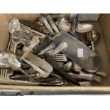 Platedware: 19th cent. Quantity of silver plated cutlery.