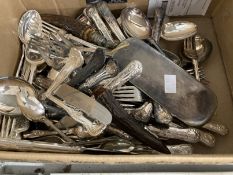 Platedware: 19th cent. Quantity of silver plated cutlery.