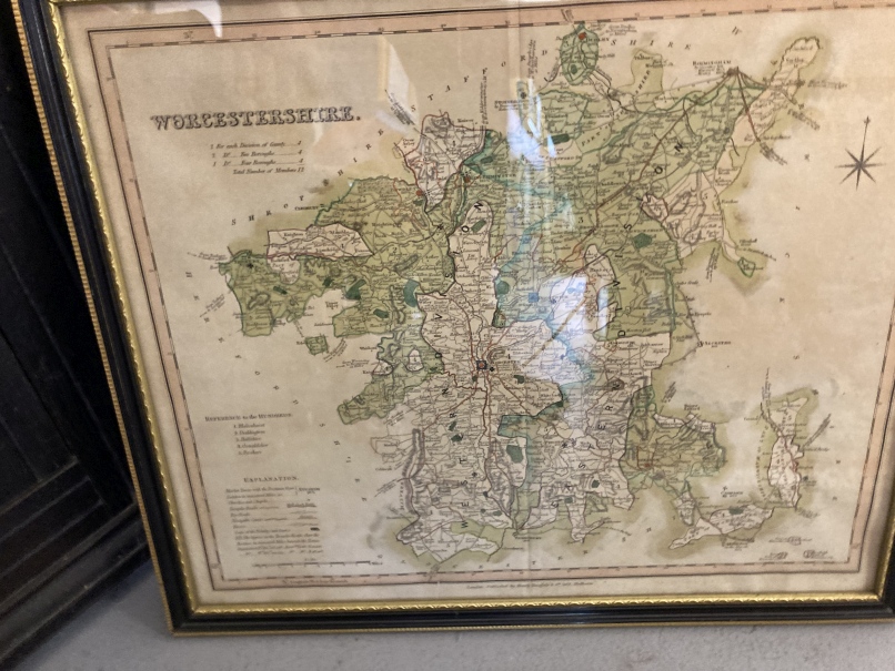 Maps & Pictures: A framed and glazed map of Herefordshire 19¼ins. x 15ins. A framed & glazed map - Image 4 of 4