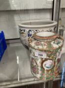 20th cent. Ceramics: 20th cent. Chinese pot with 18th century mark, plus a Cantonese famille rose