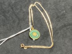 Jewellery: Yellow metal necklet consisting of a 9ct gold S link chain. Length 16ins. Weight 3.3g.