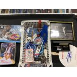 Space Exploration: Collection of related collectables including 'Moon Dust' pens, mission patches