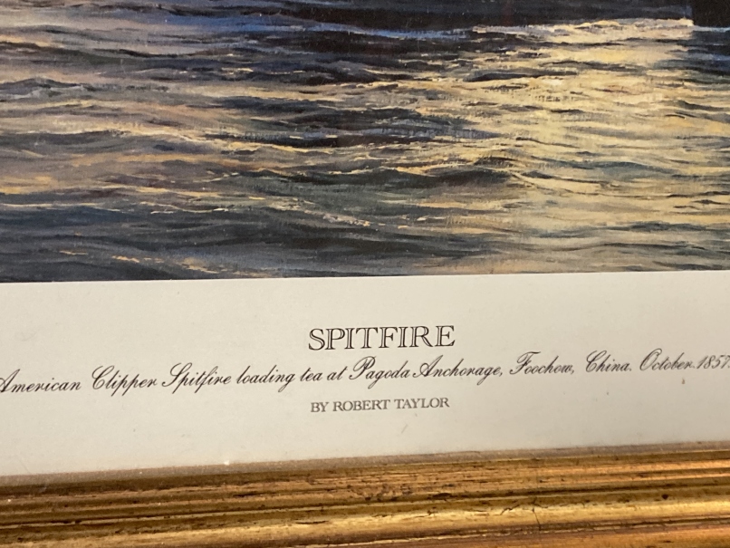 20th cent. Print, Robert Taylor signed maritime presentation copies - Flying Cloud and Spitfire - Image 3 of 5