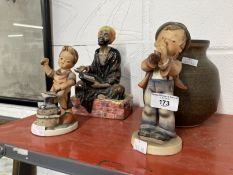 Ceramics: Hummel figure of a boy, model 8512, Hummel girl with anvil (A/F), Doulton Mendient (A/