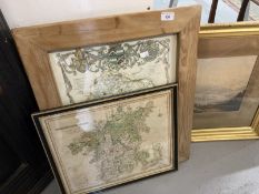 Maps & Pictures: A framed and glazed map of Herefordshire 19¼ins. x 15ins. A framed & glazed map