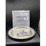 Sterling Silver: Limited edition Picasso plate, Don Quixote, with box and papers. 350g.