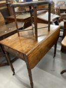 19th cent. Mahogany tripod table A/F, a small round rosewood table with a folding base and a