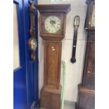 Clocks: 19th cent. Longcase clock, 30 hour movement by Pearse of Bideford, the painted dial