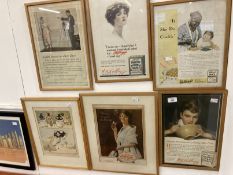 Advertising: Collection of original advertisements dating from 1909 from Kellogs Corn Flakes, Rice