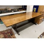 20th cent. Oak refectory table, the top measures 96ins. x 36ins.