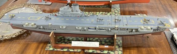 Models: Superb remote control model of H.M.S. Illustrious exhibited at several shows with bespoke