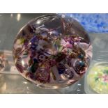 The Mavis and John Wareham Collection: Paperweights: Paul Ysart multicoloured millefiori ground with