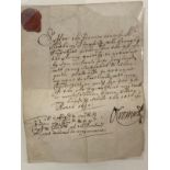 Historical English Documents: Oliver Cromwell (1599-1658). Lord Protector: Fine letter signed,