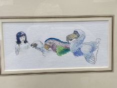 Michael Foreman (1938- ): Signed watercolour from Lewis Carroll's Alice's Adventures in Wonderland