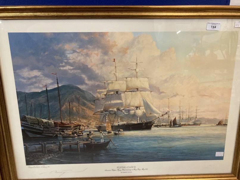 20th cent. Print, Robert Taylor signed maritime presentation copies - Flying Cloud and Spitfire - Image 5 of 5