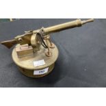 World War One: Rare WWI Trench Art, lighter taking the form of a heavy machine gun complete with