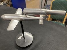 Militaria: Unusual aluminium cigarette lighter taking the form of a WWII VI Flying Bomb 'Doodlebug',