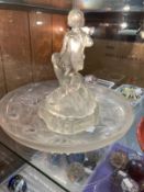 The Mavis and John Wareham Collection: Art Glass: Flower centrepiece frosted glass Watcher and Sohne