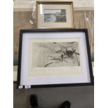 Agathe Sorel (1935-2020): Limited edition etching 8/50 titled 'Saule Pleureur', signed and dated