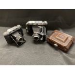 Cameras & Photographic Equipment: Pair of pre-WWII Zeiss Ikon 120 roll film folding cameras, Ikonta,