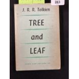 Books: J.R.R. Tolkien Tree and Leaf, hardcover, dust jacket, minor fading to spine colours, minor