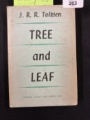 Books: J.R.R. Tolkien Tree and Leaf, hardcover, dust jacket, minor fading to spine colours, minor