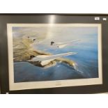 Prints: Limited edition 164/650 Robert Taylor, 'Concorde Formation', signed in pencil bottom margin,