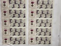 Stamps: Press sheets 1) 2006 issue 150th Anniversary of the Victorian Cross, ten miniature sheets (