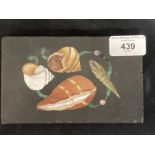 19th cent. Micro mosaic/Pietra Dura plaque decorated with a shell. 6ins. x 3ins.