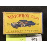 Toys: The Thomas Ringe Collection. Die cast vehicles Matchbox 1-75 Series No. 55b Ford Fairline