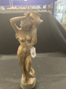 Porteuse d'Eau an Art Nouveau Goldscheider pottery model of a maiden with an urn designed by