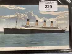 Postcards: Collection of marine related cards including Titanic, Queen Mary, Hood and UCS