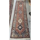Rugs & Carpets: Modern weave wool runner in a Bokhara style, in a variety of colours. 33ins. x