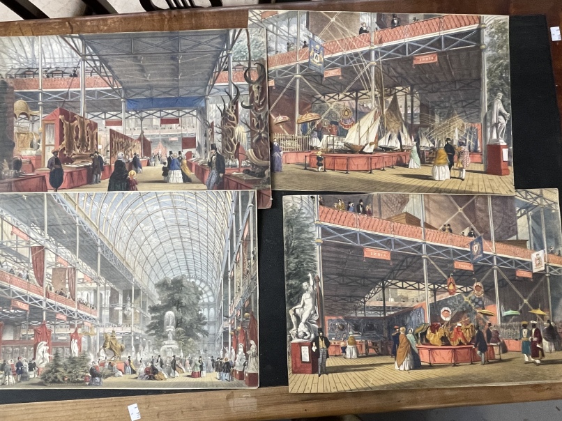 Joseph Nash (1809-1878): Hand coloured Lithographs of The Great Exhibition. 19ins. x 13ins. (17)