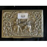 Siam Export Silver: Cigar box embossed with elephants. 12.3oz.