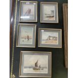 Maritime Art: Watercolours by Webb Jones, one signed the other monogrammed. 10ins. x 7ins. and 5ins.