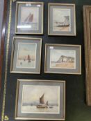 Maritime Art: Watercolours by Webb Jones, one signed the other monogrammed. 10ins. x 7ins. and 5ins.