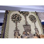 Rugs & Carpets: Kashmir rug with a central floral medallion. Approx. 40ins. x 25ins. Plus a lemon