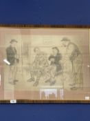 George Belcher RA (1875-1947): WWI pencil cartoon 'Country Needs You' signed bottom right. 14ins.
