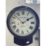 WALL CLOCK BY CAMERER KUSS & CO: Mahogany framed dial wall timepiece by Camerer Kuss & co of 56
