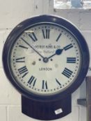 WALL CLOCK BY CAMERER KUSS & CO: Mahogany framed dial wall timepiece by Camerer Kuss & co of 56