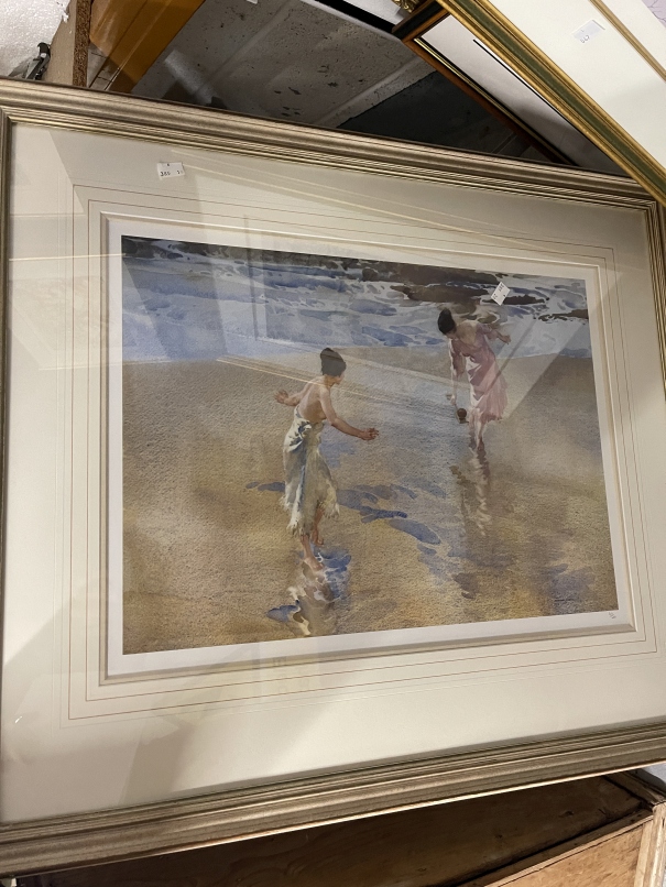 Limited Edition Prints: 20th cent. Sir William Russell Flint (1880-1969) 136/675 WRF blind stamp, - Image 2 of 2