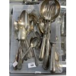 White metal Swiss silver assorted flatware stamped 800. Total weight 27oz.