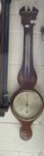 Early 19th cent. Mahogany G. Vanini & Co. Peterborough banjo barometer, broken pediment above