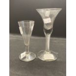 19th cent. Glassware: Spiral twist drinking glass. Approx. 7ins. tall with a 3½ins rim and 3¼ins