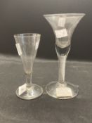 19th cent. Glassware: Spiral twist drinking glass. Approx. 7ins. tall with a 3½ins rim and 3¼ins