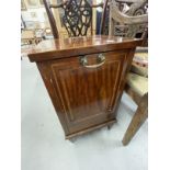 Edwardian mahogany purdonium with lead liner, Regency carver chair and an oak Carolean style