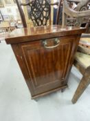 Edwardian mahogany purdonium with lead liner, Regency carver chair and an oak Carolean style